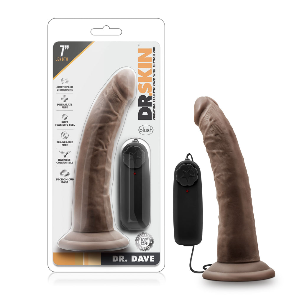 Dr. Skin - Dr. Dave Vibrator mit Saugnapf - Vanilla