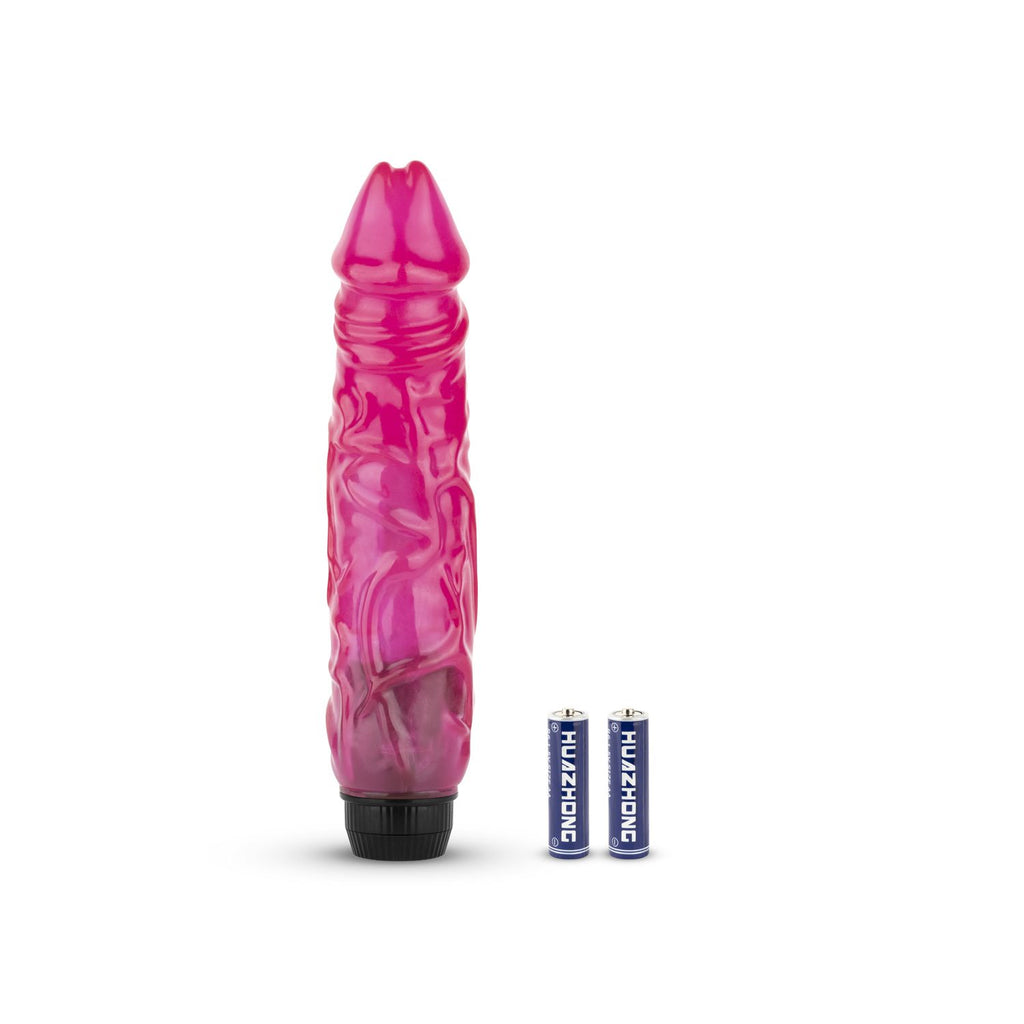 Jelly Supreme - Realistischer Vibrator Pink/Glitzer - 24 cm