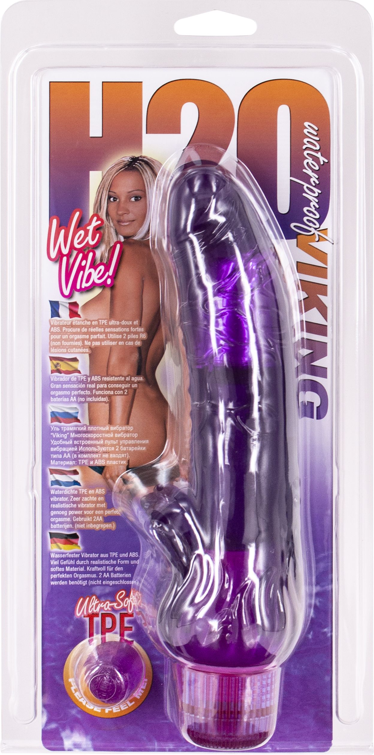 H2O - Viking Waterproof Vibrator - Biegsam mit Klitoris­stimulation
