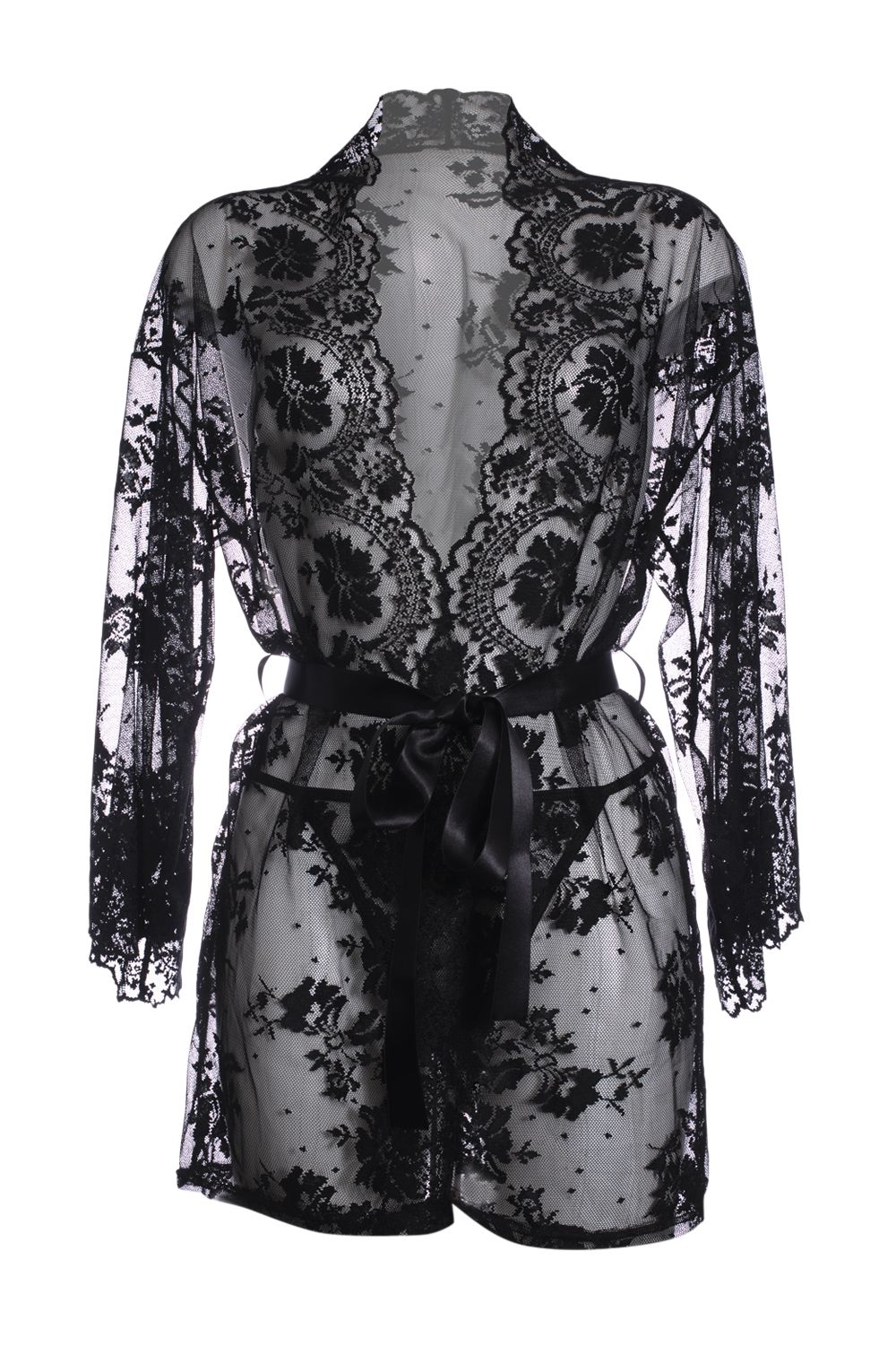 Christine - Spitzen-Kimono Graceful - Schwarz
