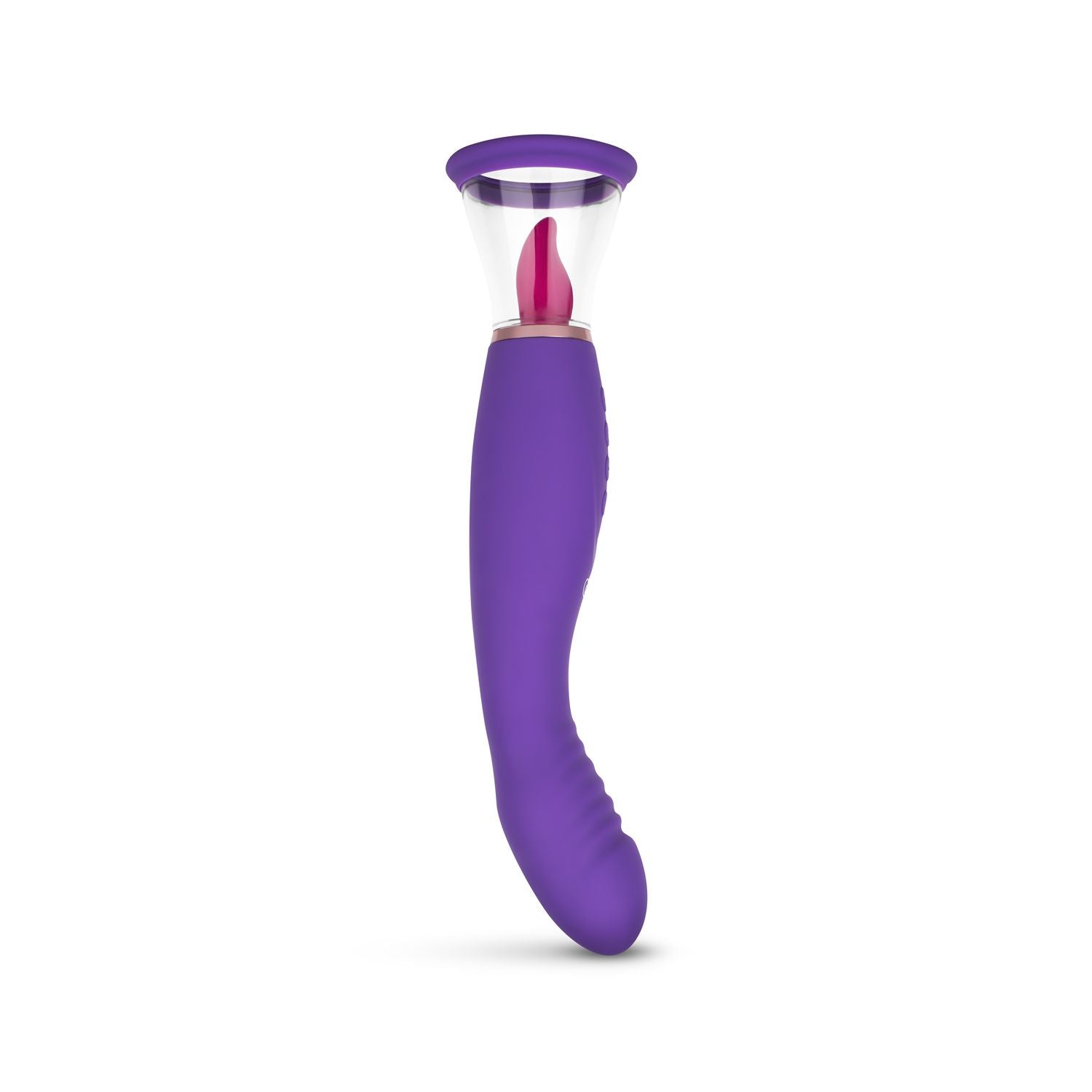 Pleasure Pump - Vulvapumpe mit G-Spot-Vibrator und Klitorisstimulator - Lila