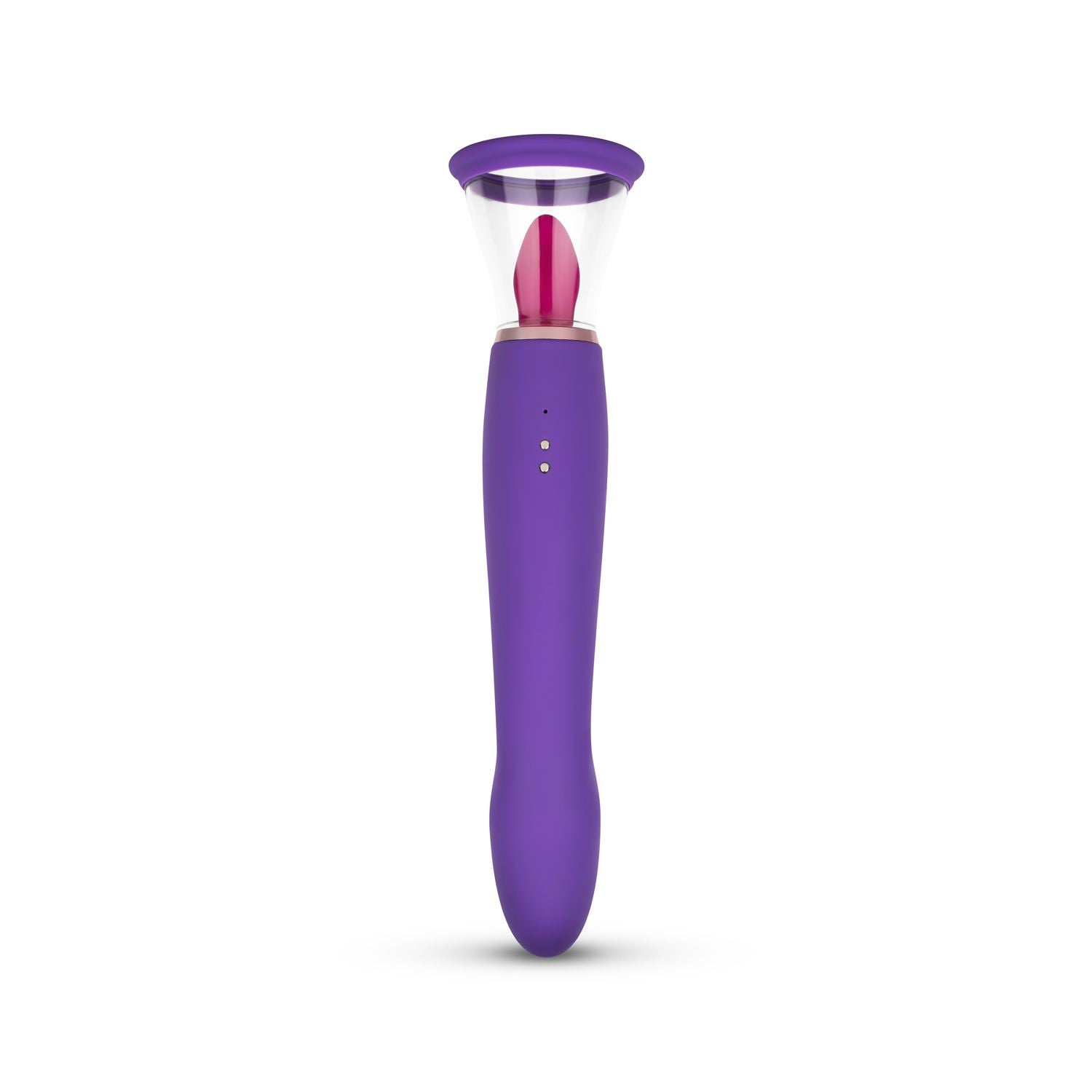 Pleasure Pump - Vulvapumpe mit G-Spot-Vibrator und Klitorisstimulator - Lila