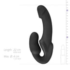 No-Parts - Morgan Strapless Strapon Dildo - Schwarz 22 cm