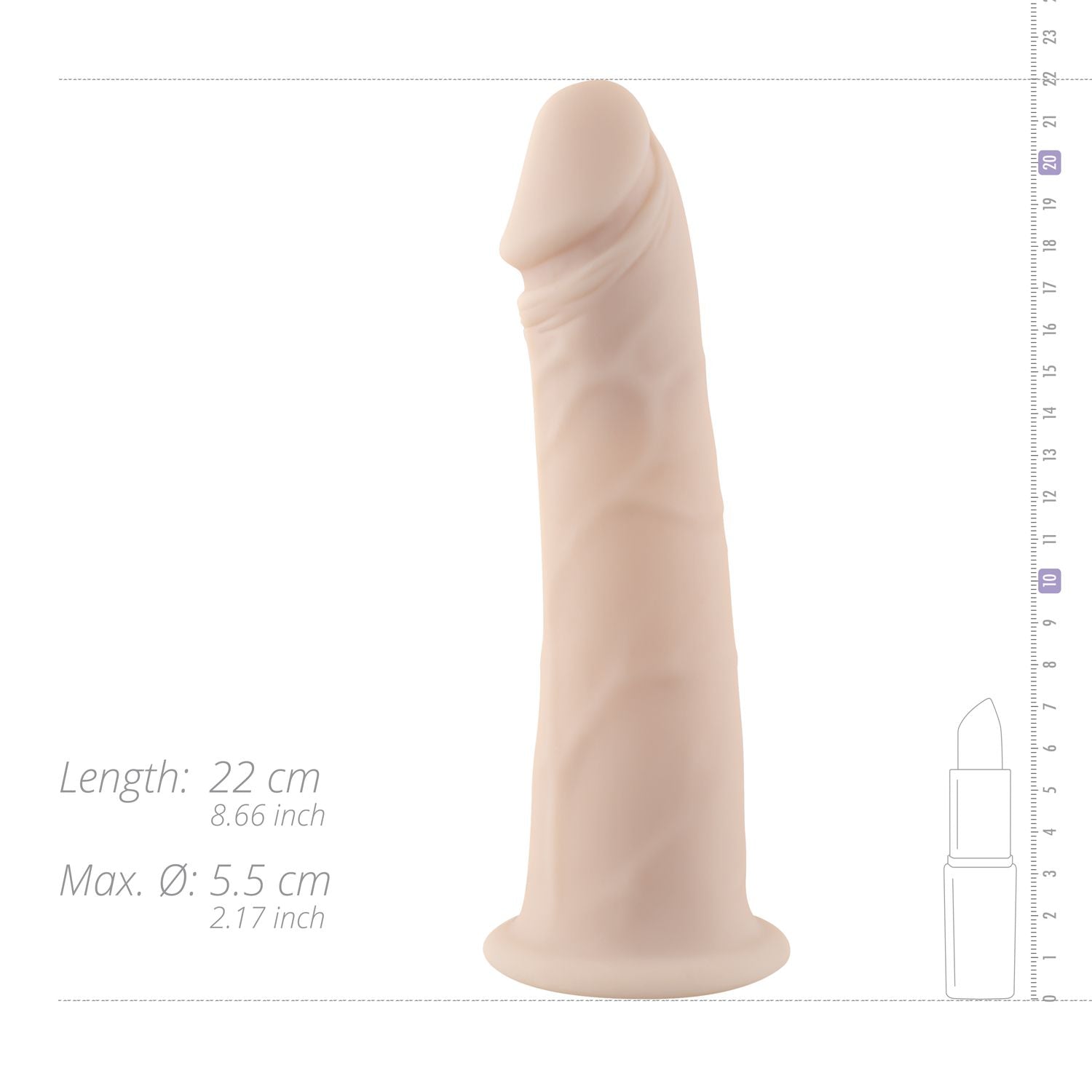 No-Parts - Cameron Realistischer Hohlraumdildo 22 cm