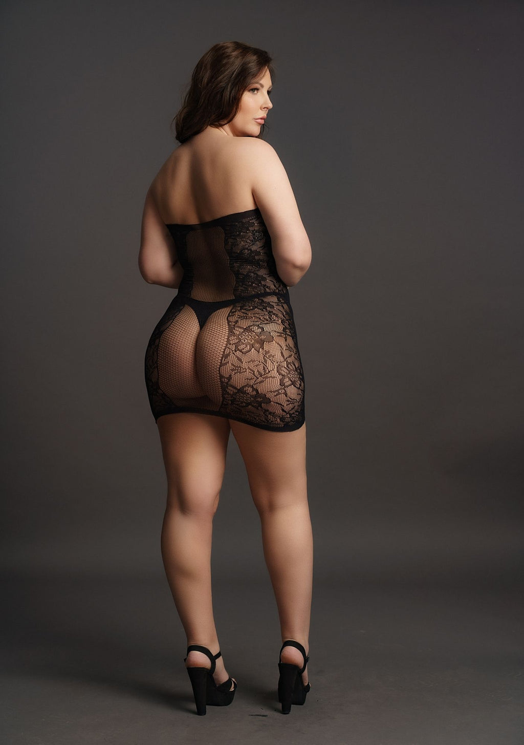 Trägerloses Minikleid für Kurven