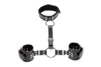 Strict - Halsband mit Manschetten Fessel-Set - Schwarz