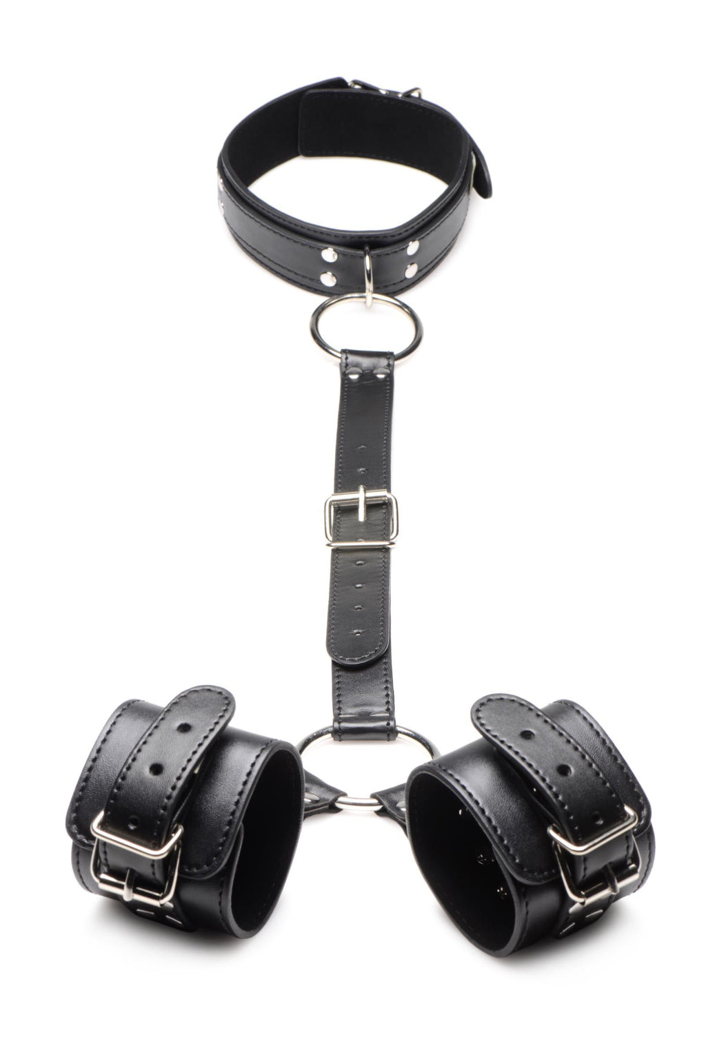 Strict - Halsband mit Manschetten Fessel-Set - Schwarz