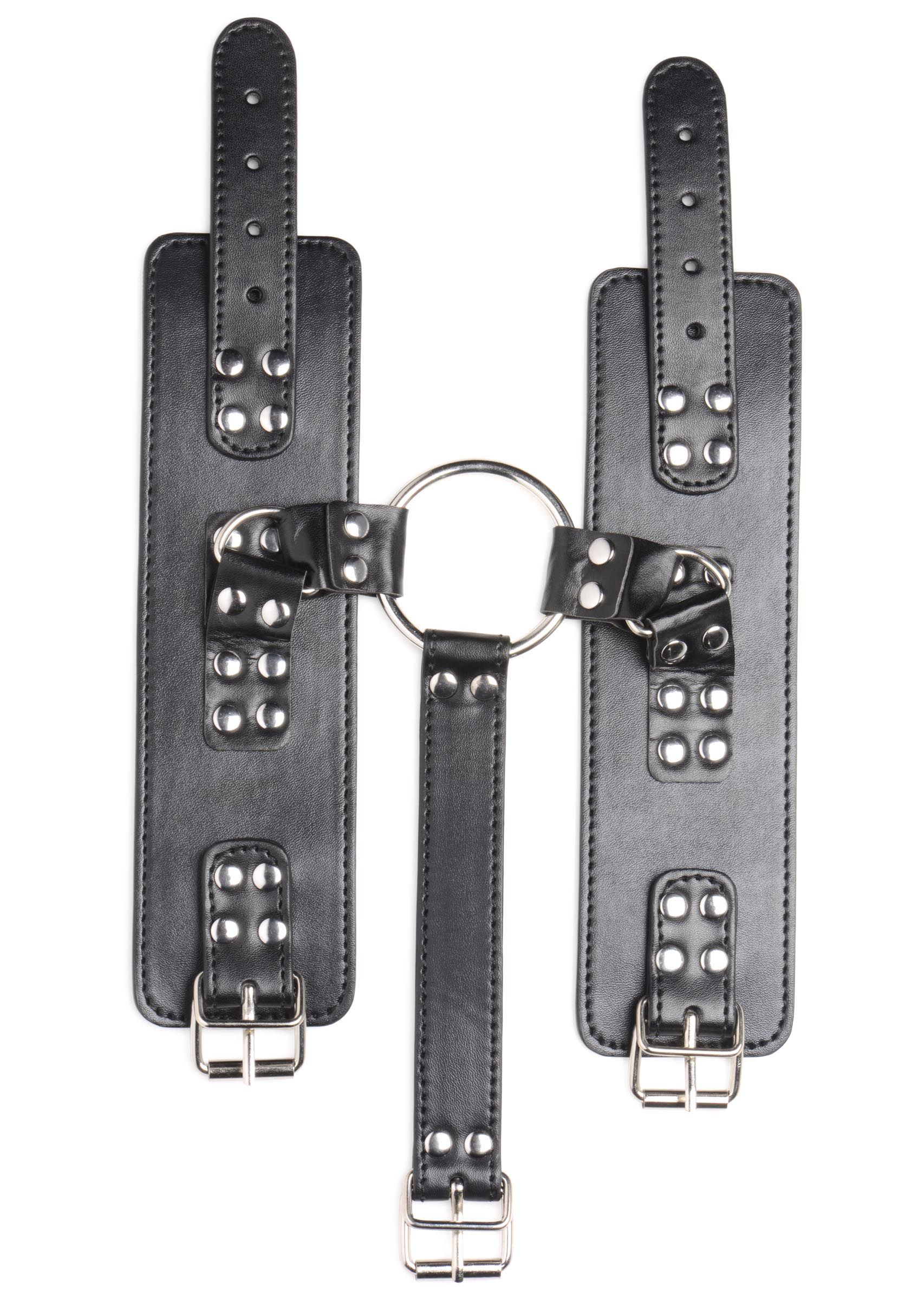 Strict - Halsband mit Manschetten Fessel-Set - Schwarz