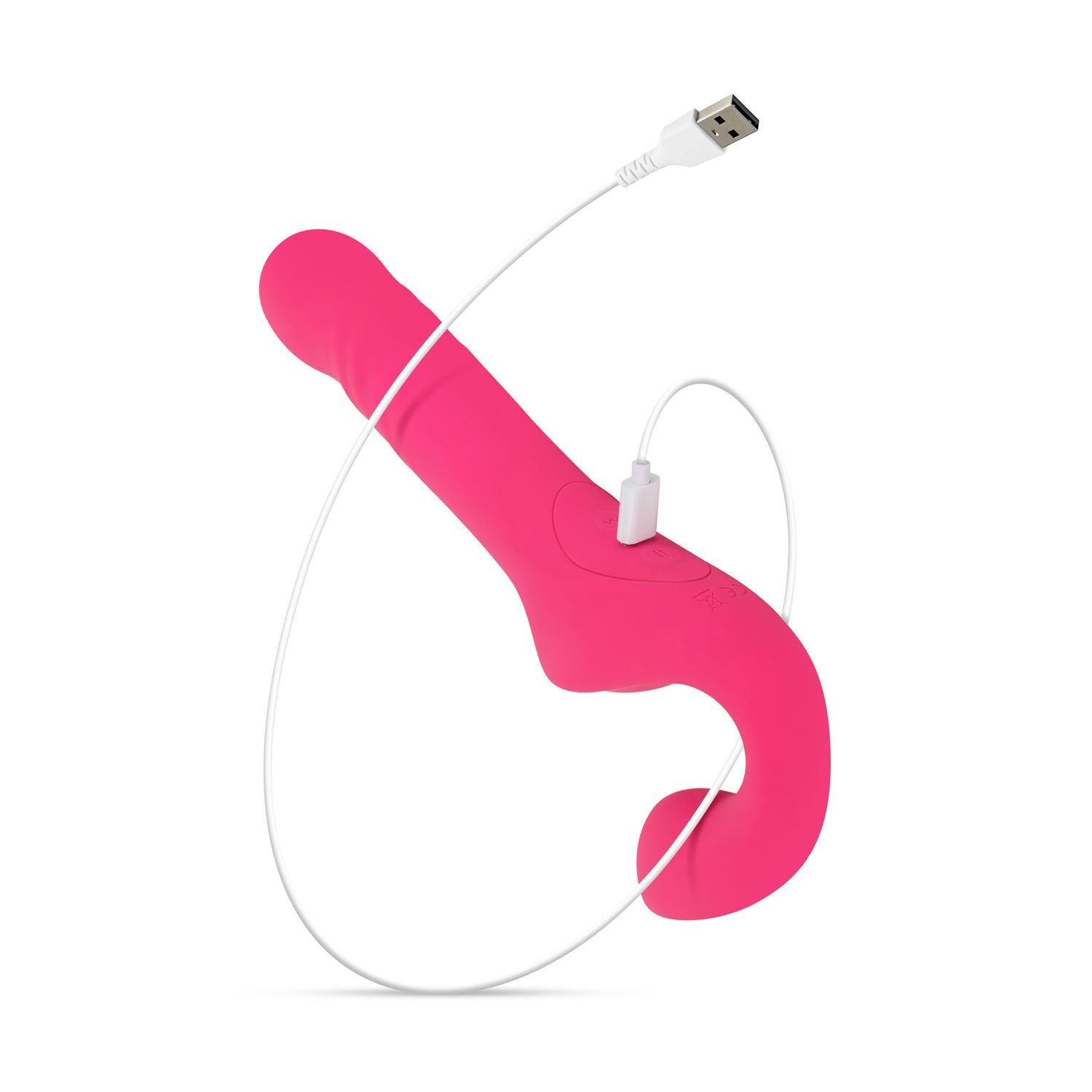Teazers - Strapless Strap-on Vibrator - Rosa mit 10 Vibrationsstufen