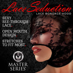 Lace Seduction Bondage-Maske - Schwarz