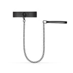 Kunstleder-Halsband & Kette