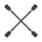 Hog Tie Kreuzstange mit Handschellen - Schwarz