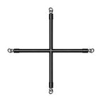 Hog Tie Kreuzstange mit Handschellen - Schwarz