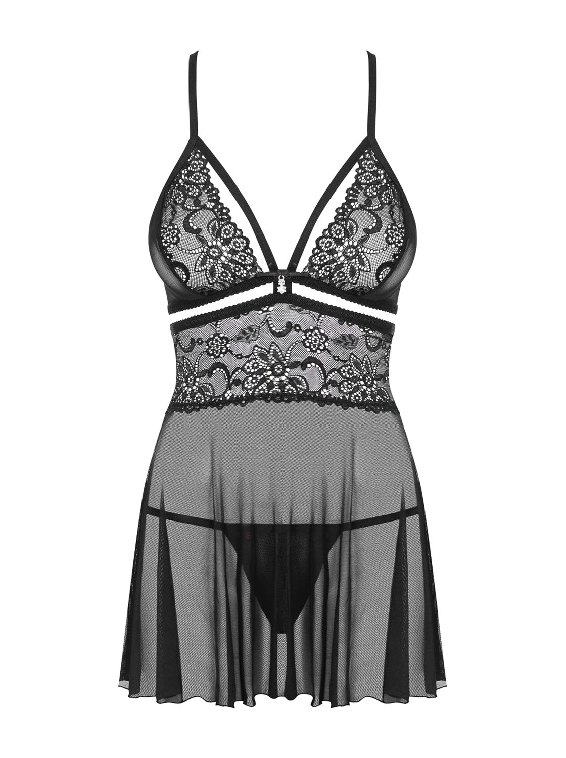Obsessive - Babydoll und Tanga - Schwarz