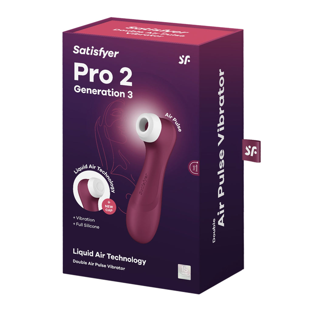 Satisfyer - Pro 2 Generation 3 Klitoris-Stimulator mit Liquid Air Technology - Weinrot