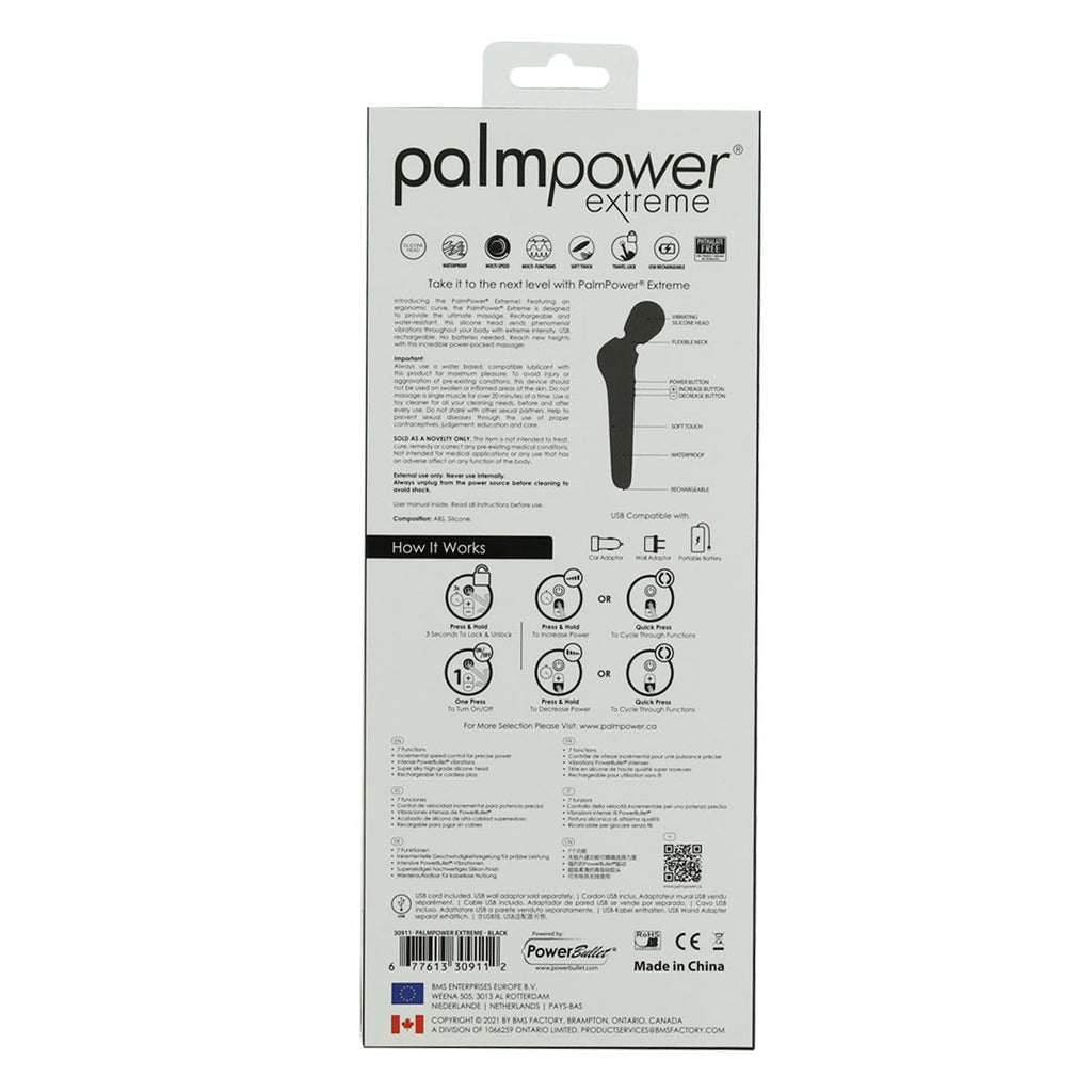 Palm Power - Extreme Wand Vibrator - Schwarz