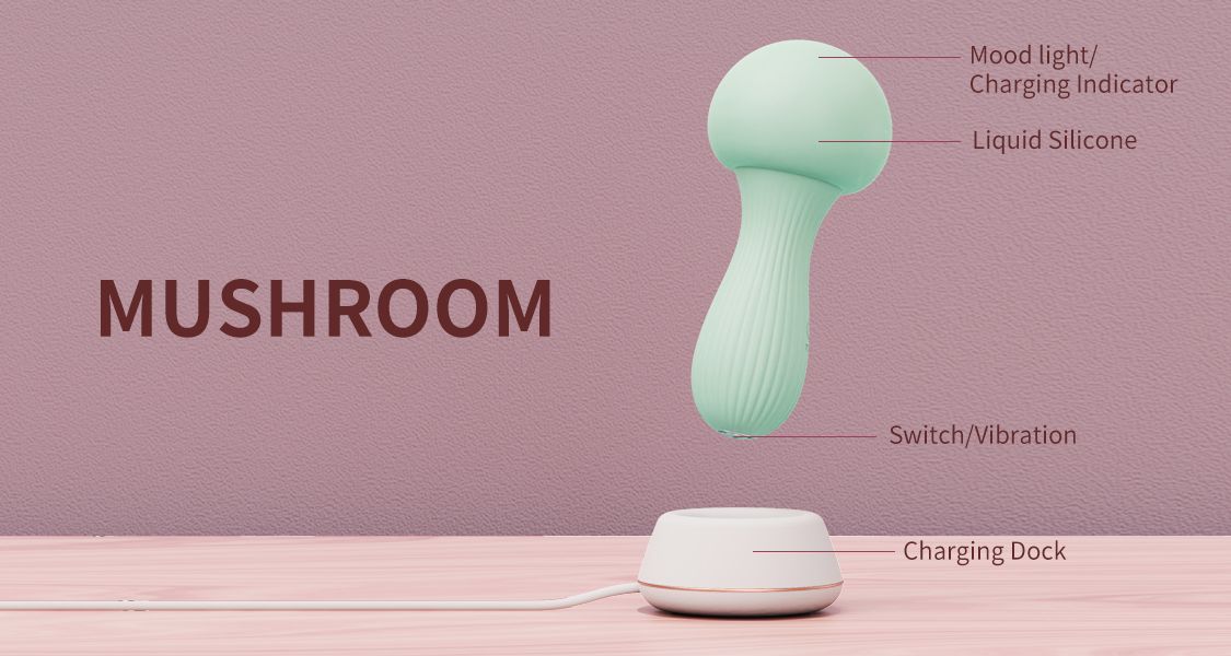 OTOUCH - Mushroom Silikon Wand Vibrator - Teal
