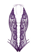 Christine - Renee Spitzen-Tanga-Bodysuit - Lila