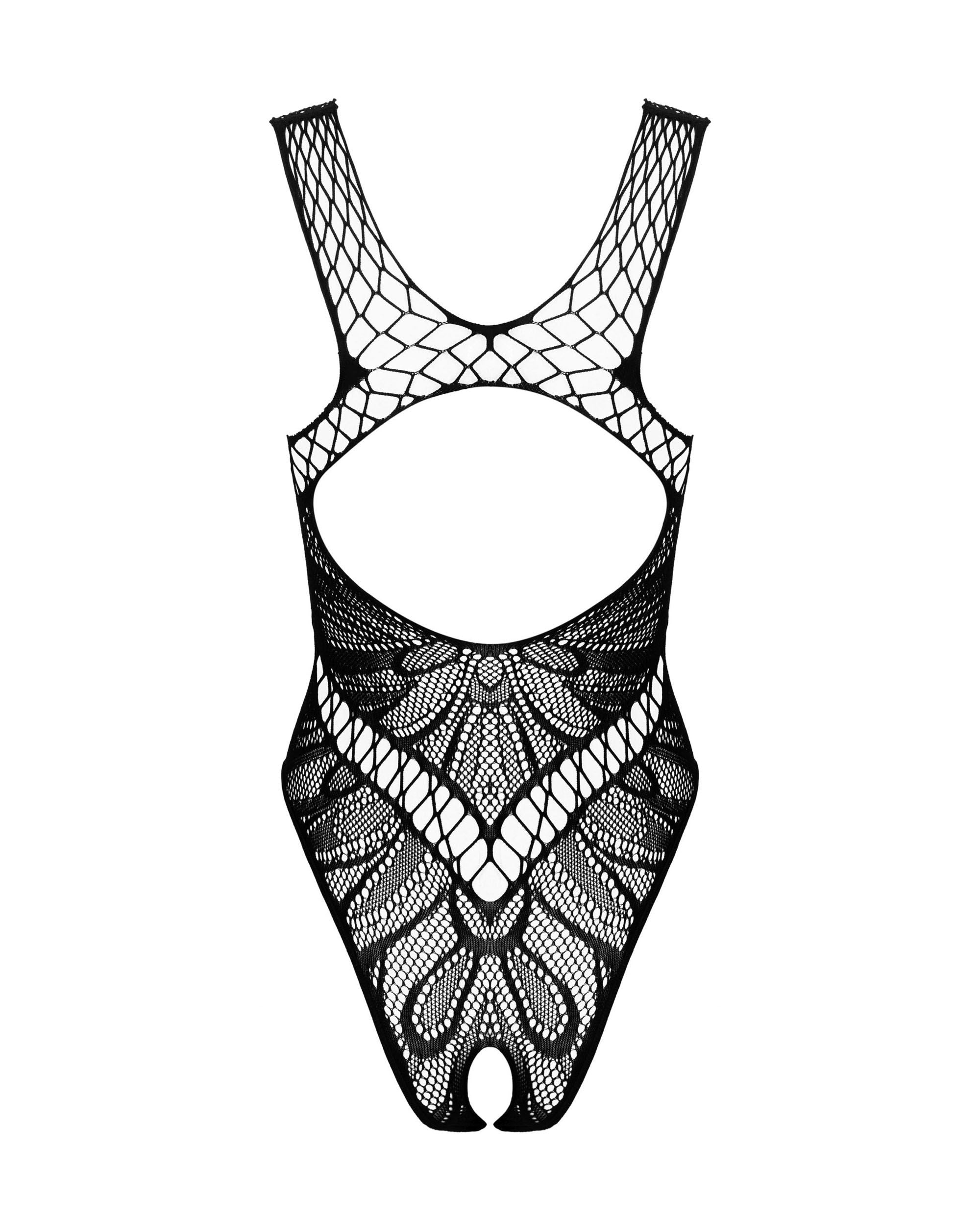Obsessive - Spitzen-Mesh-Teddy - Schwarz