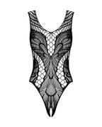 Obsessive - Spitzen-Mesh-Teddy - Schwarz