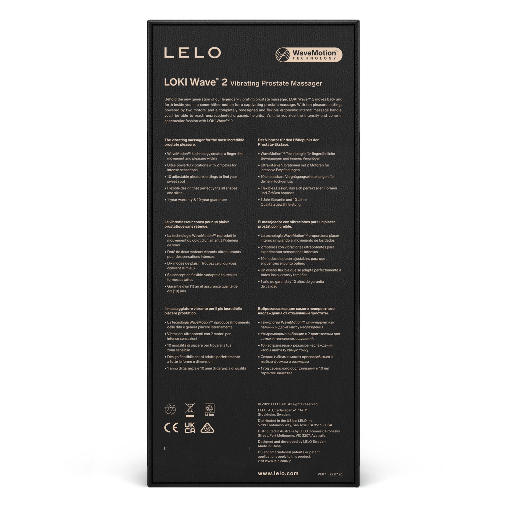 LELO - Loki Wave 2 Prostatastimulator - Basic Blue