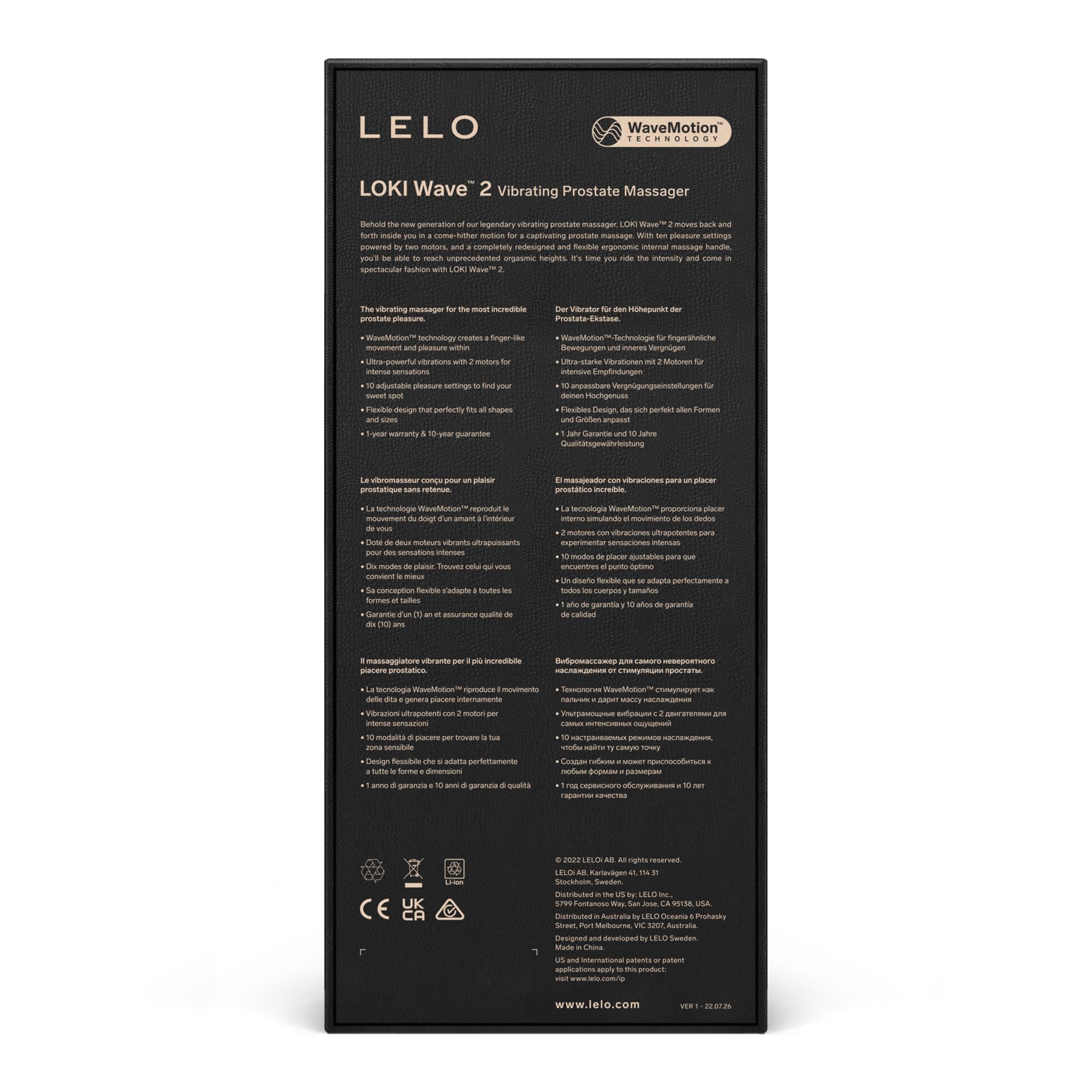 LELO - Loki Wave 2 Prostatastimulator - Basic Blue