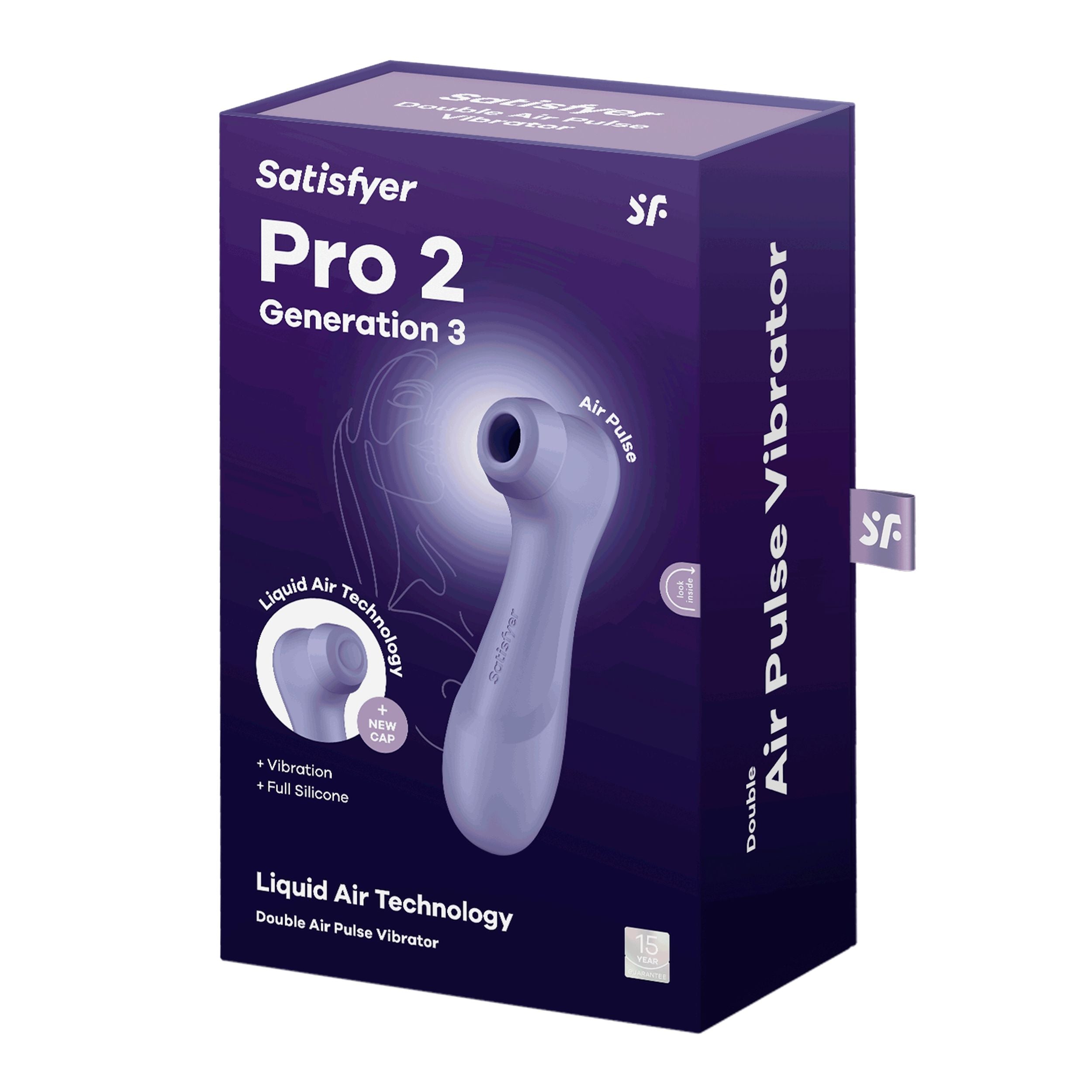 Satisfyer - Pro 2 Generation 3 Klitoris-Stimulator mit Liquid Air Technology - Weinrot