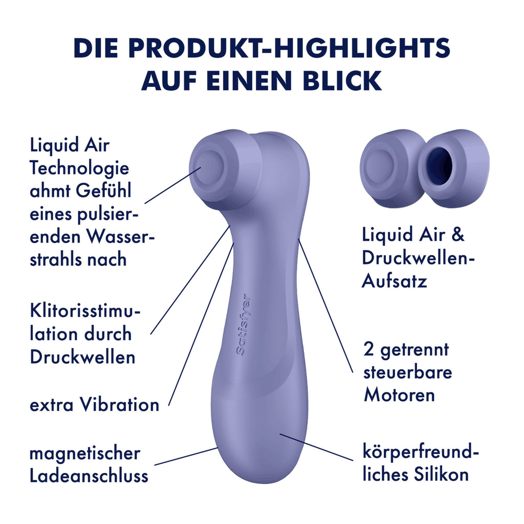 Satisfyer - Pro 2 Generation 3 Klitoris-Stimulator mit Liquid Air Technology - Weinrot