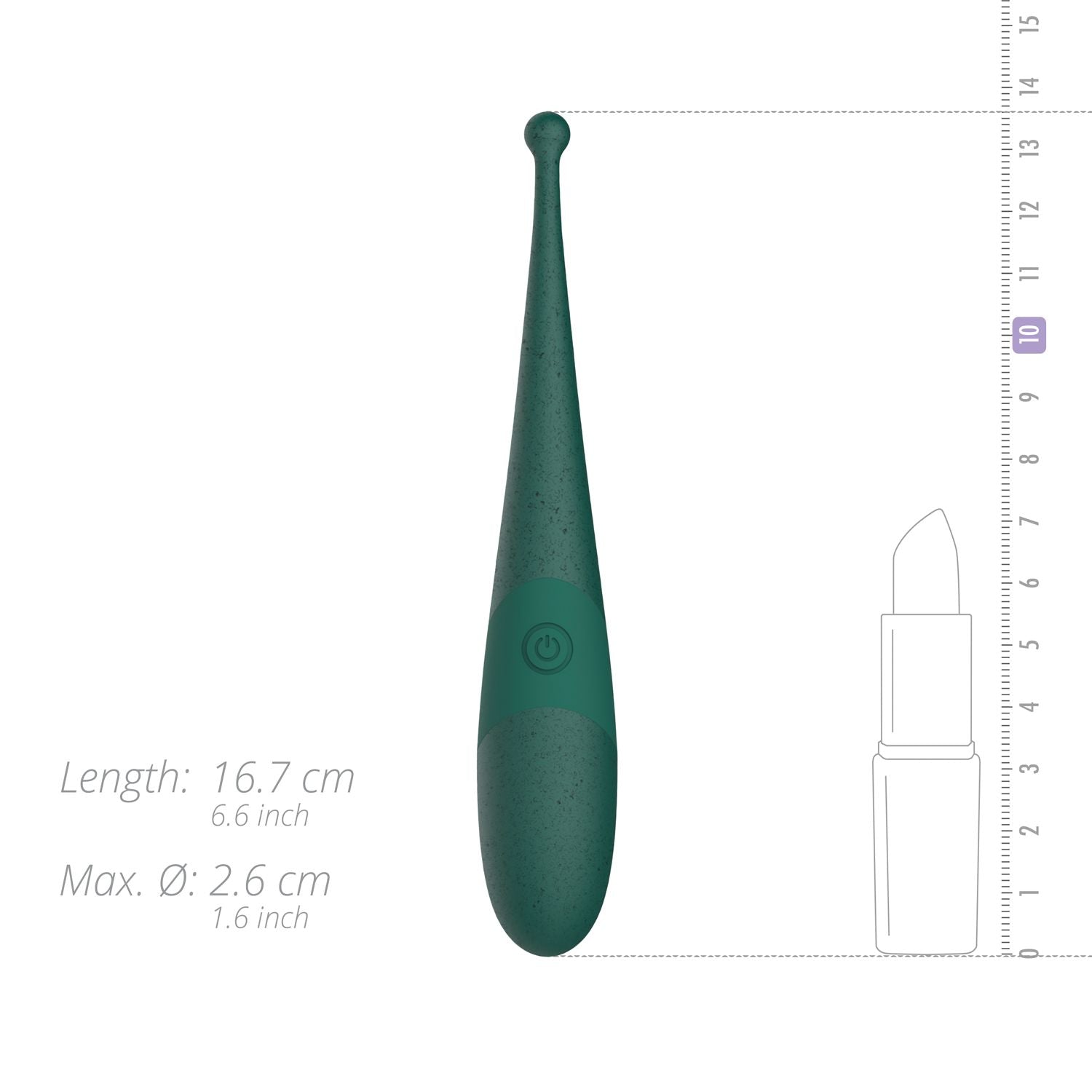 Gløv - Luna Eco Pin-Point Vibrator - Grün