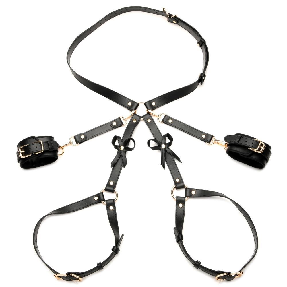 Strict - Bondage Harness mit Schleifen M/L - Schwarz