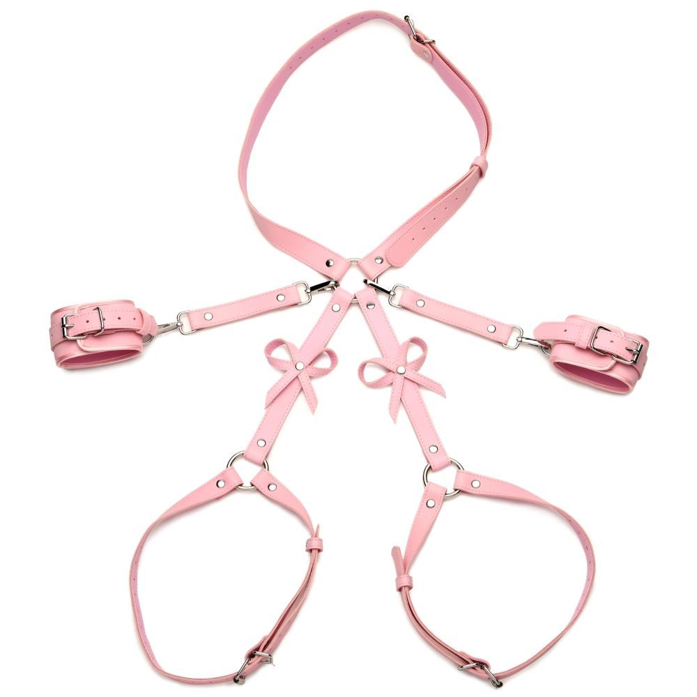 Strict - Bondage Harness mit Schleifen M/L - Schwarz