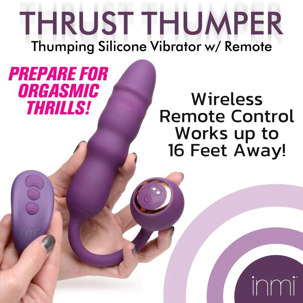 Thru - Thumper Stoßvibrator - Silikon mit Fernbedienung