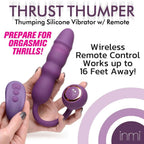 Thru - Thumper Stoßvibrator - Silikon mit Fernbedienung