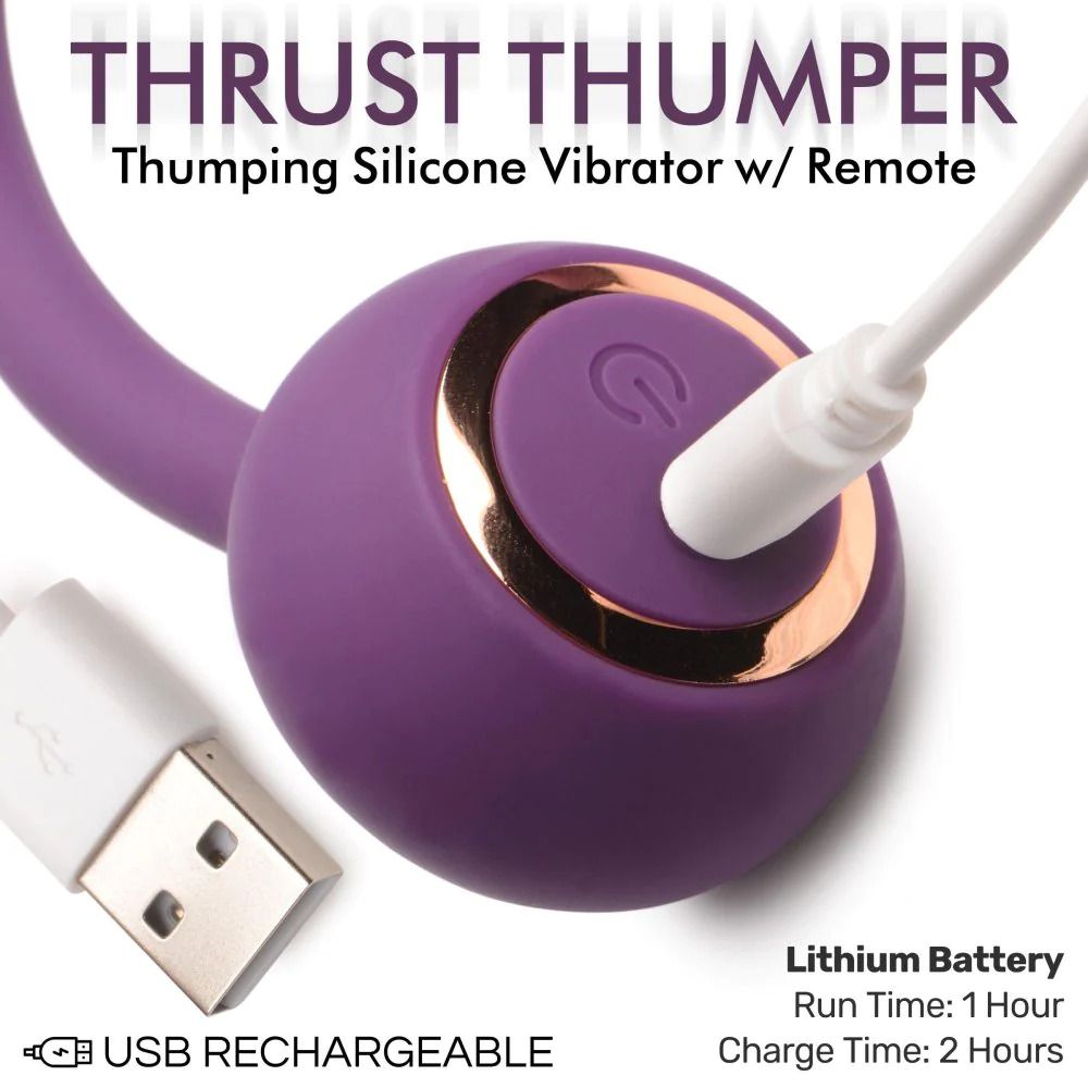 Thru - Thumper Stoßvibrator - Silikon mit Fernbedienung