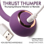 Thru - Thumper Stoßvibrator - Silikon mit Fernbedienung