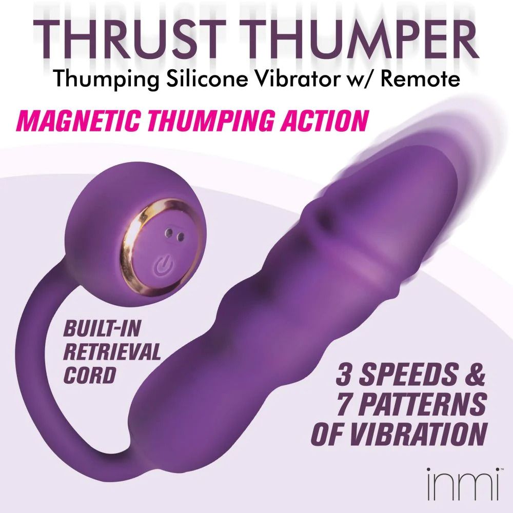 Thru - Thumper Stoßvibrator - Silikon mit Fernbedienung