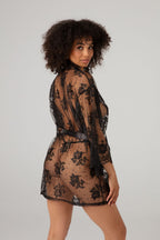 Christine - Spitzen-Kimono Graceful - Schwarz