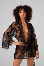 Christine - Spitzen-Kimono Graceful - Schwarz