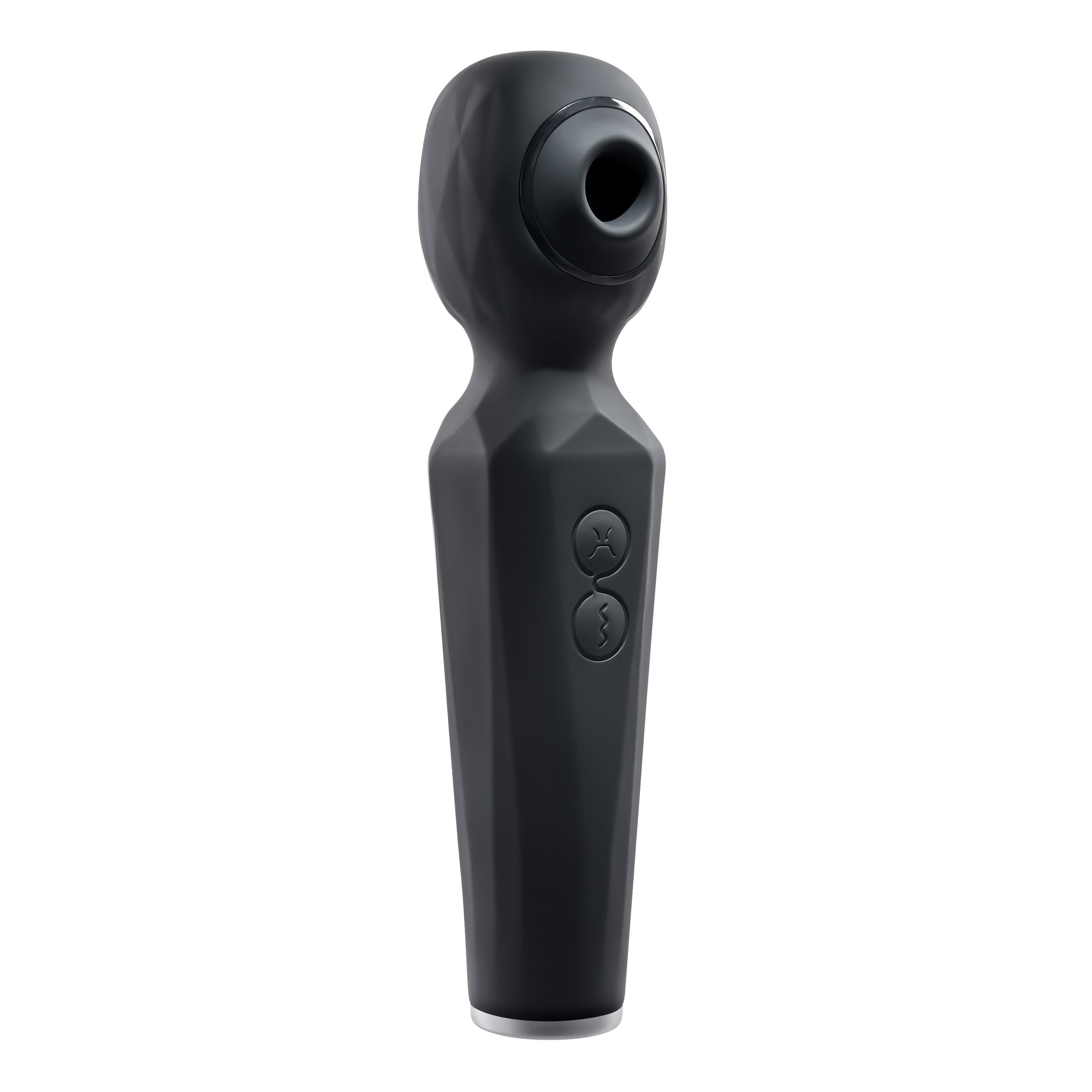 Evolved - Rainbow Sucker Wand Vibrator mit Luftdruckstimulation - Schwarz
