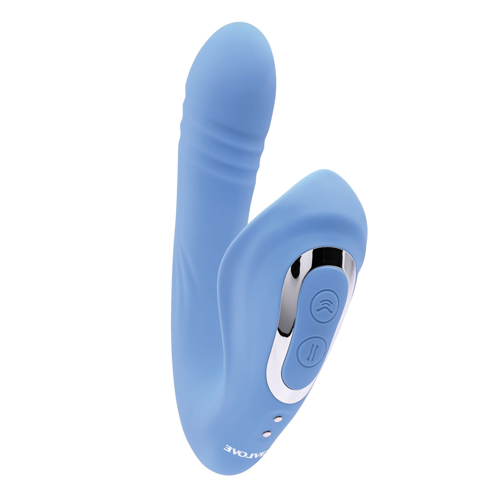 Evolved - Tap and Thrust Vibrator - G-Punkt und Klitoris Stimulation - Hellblau