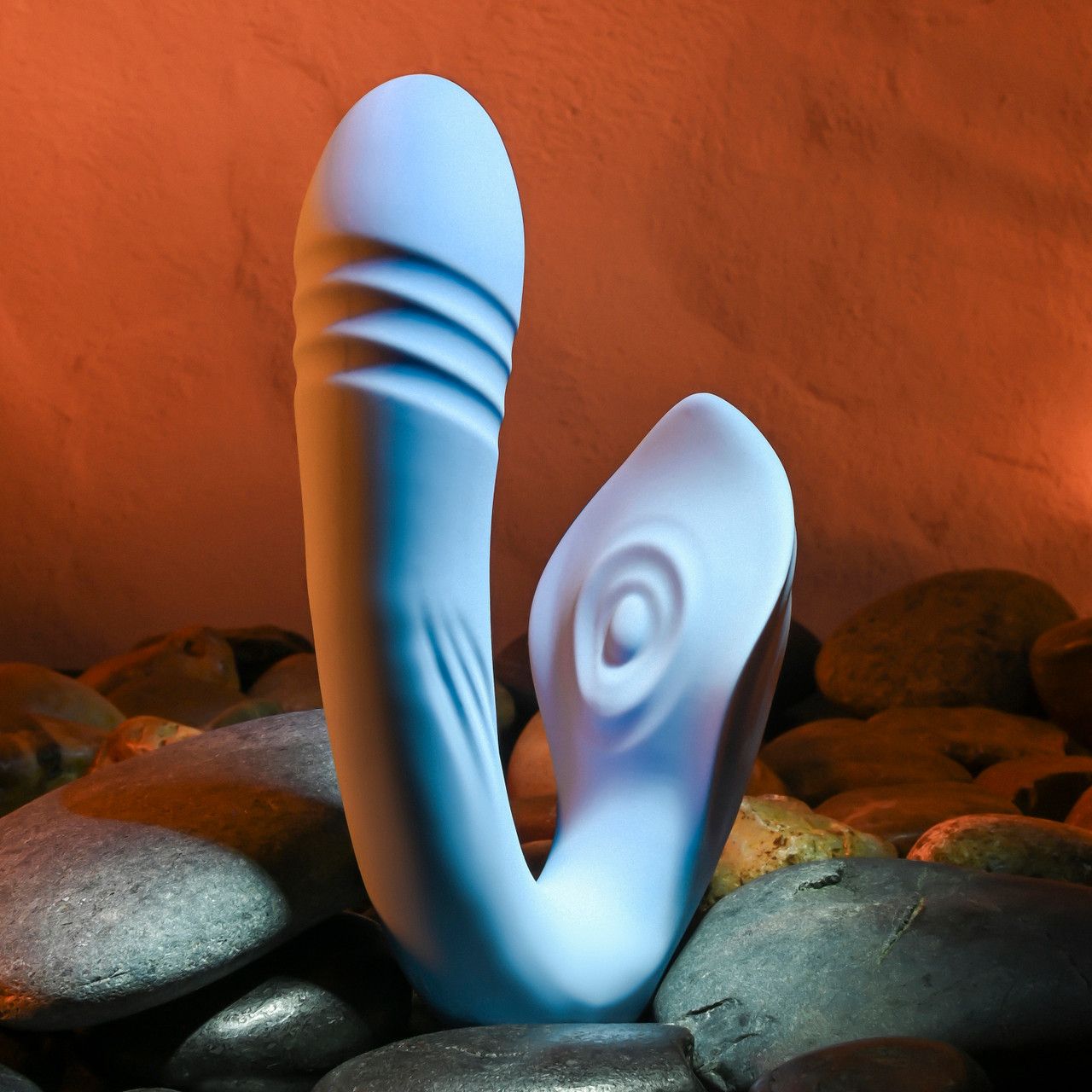 Evolved - Tap and Thrust Vibrator - G-Punkt und Klitoris Stimulation - Hellblau