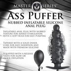 Master Series - Gerippter aufblasbarer Analdildo - Schwarz