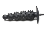 Master Series - Gerippter aufblasbarer Analdildo - Schwarz