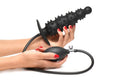 Master Series - Gerippter aufblasbarer Analdildo - Schwarz