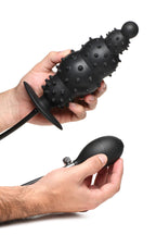Master Series - Gerippter aufblasbarer Analdildo - Schwarz