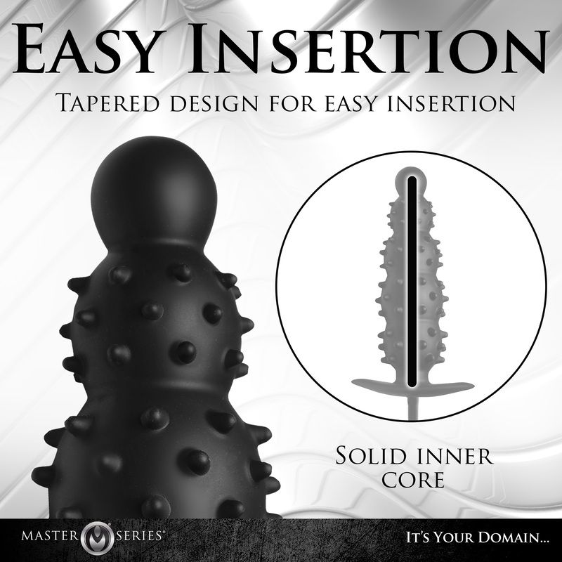 Master Series - Gerippter aufblasbarer Analdildo - Schwarz