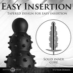 Master Series - Gerippter aufblasbarer Analdildo - Schwarz