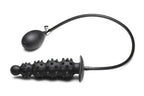 Master Series - Gerippter aufblasbarer Analdildo - Schwarz