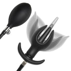Aufblasbarer Silikon-Analplug - Schwarz