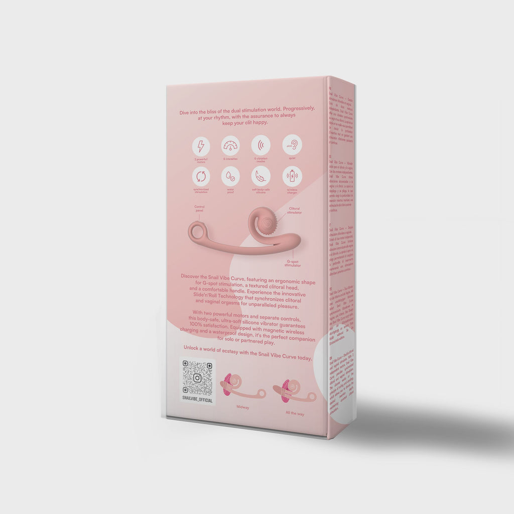 Snail Vibe - Curve Duo-Vibrator mit G-Punkt und Klitoris Stimulation - Rosa